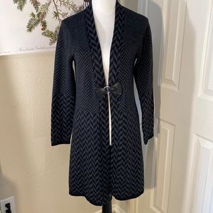 SOFT Surroundings West Saxon Herringbone Open Duster with Buckle Size Medium